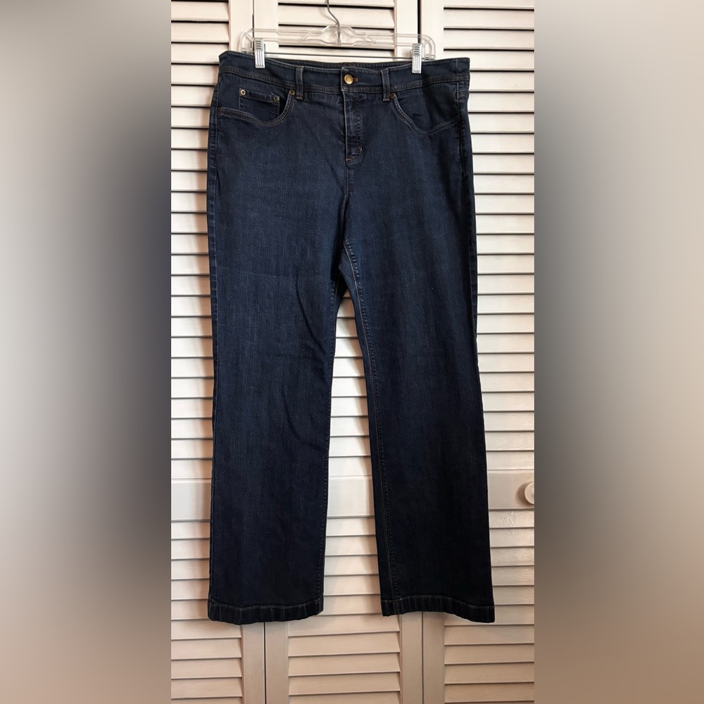 Jones New York Dark Blue Straight Leg Jeans